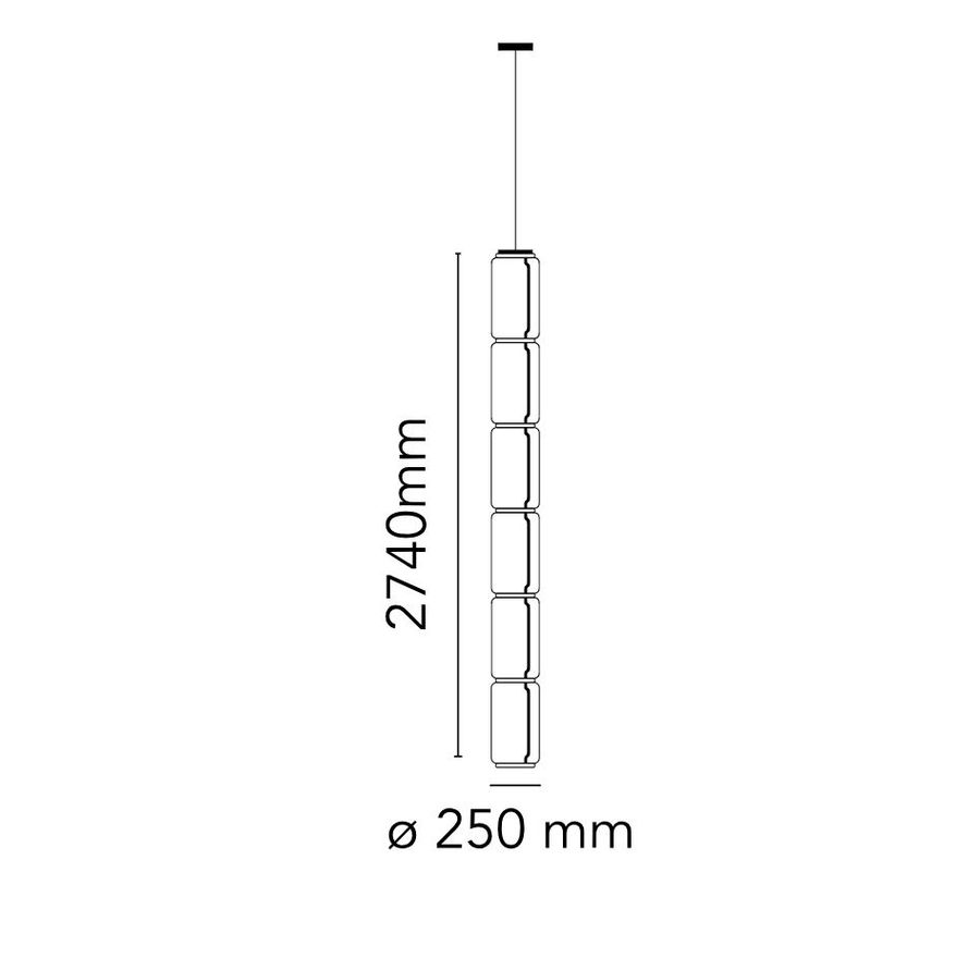 Стеклянный светильник Flos Noctambule Suspension