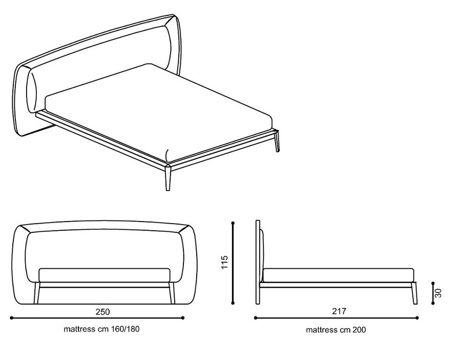 Дизайнерская кровать Fimes Yugen