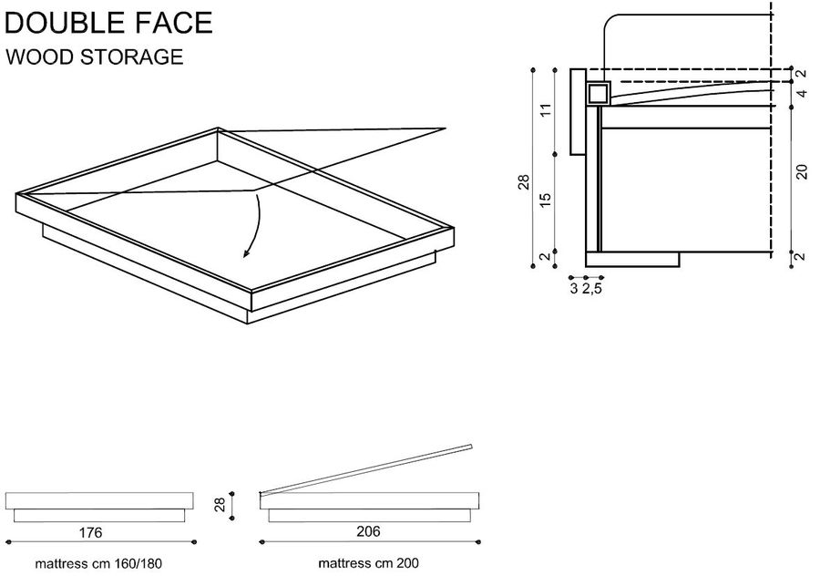 Дизайнерская кровать Fimes Double Face
