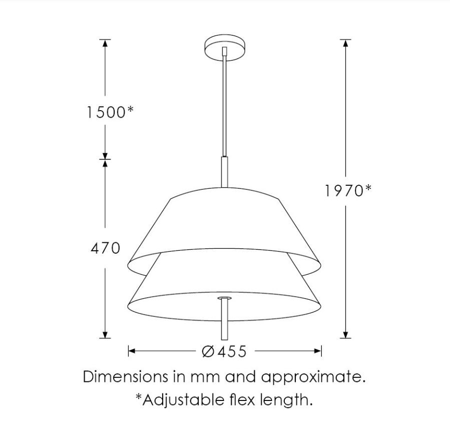 Подвесной светильник Heathfield Kobi Double Drum Pendant