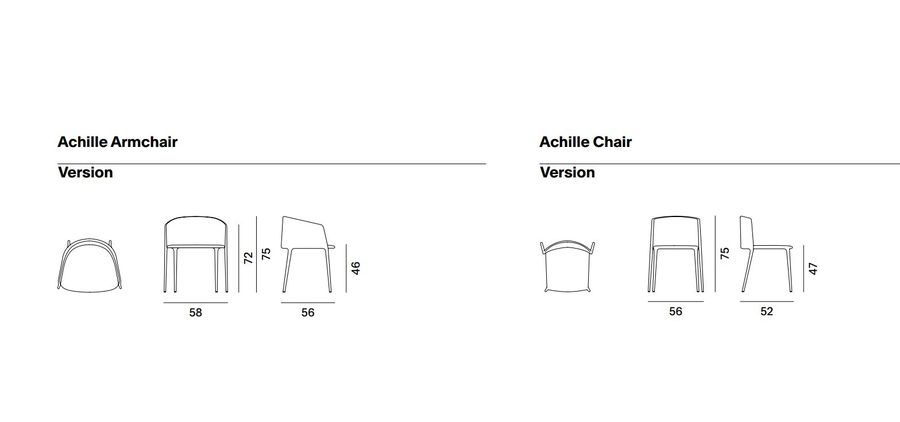 Дизайнерский стул Mdf Italia Achille Collection
