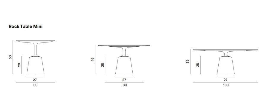 Дизайнерский стол Mdf Italia Rock Table Mini