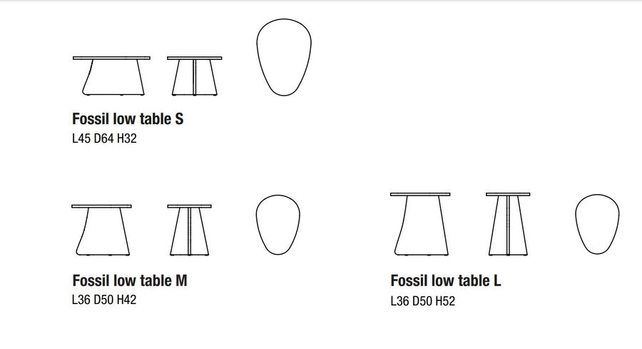 Журнальный столик Mdf Italia Fossil