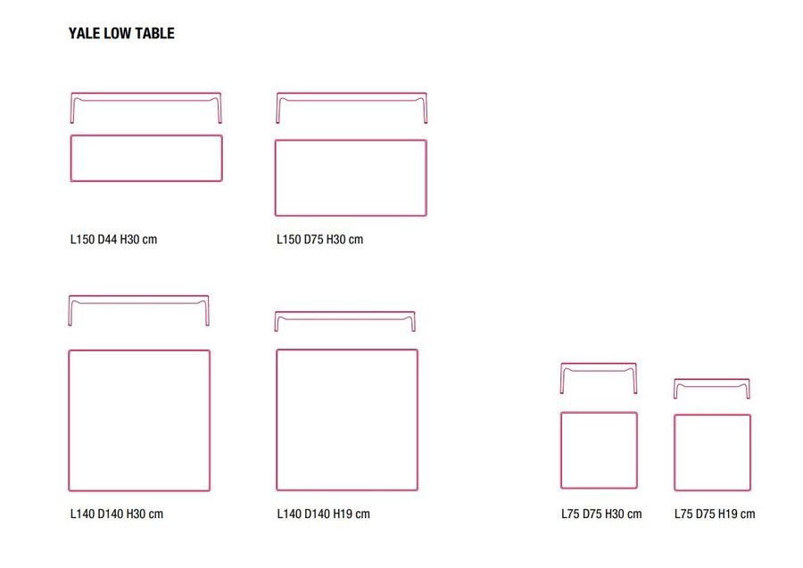 Дизайнерский стол Mdf Italia Yale Low Table