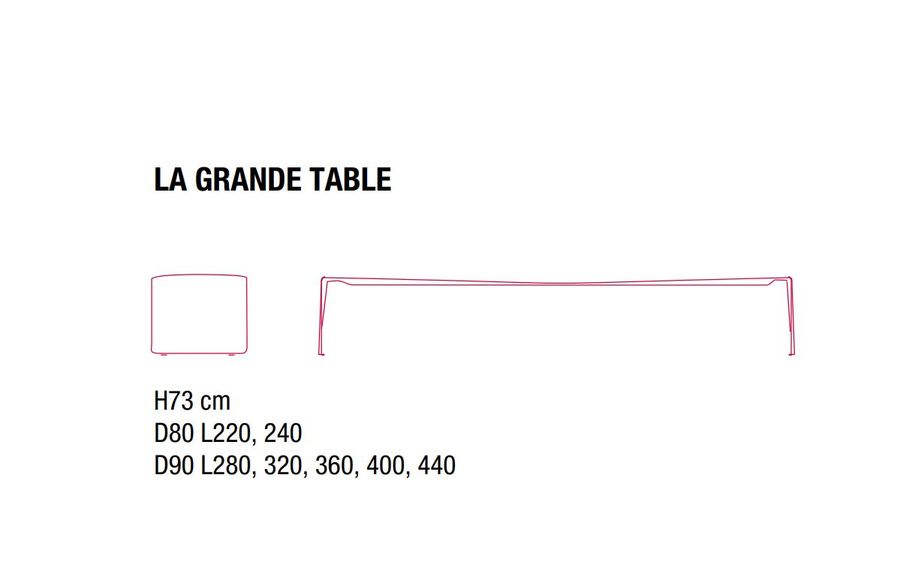 Обеденный стол Mdf Italia La Grande Table