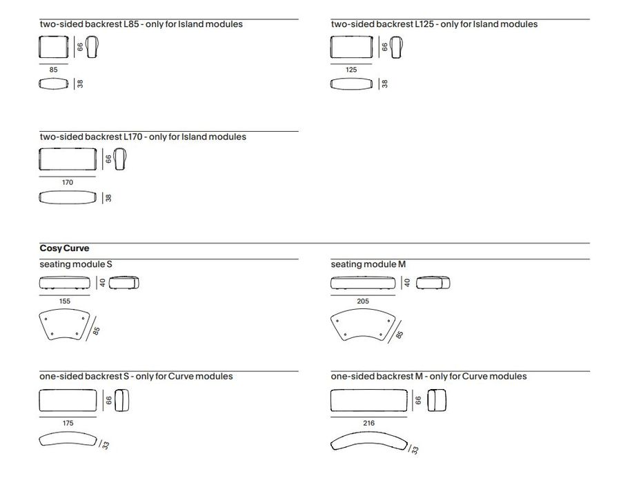 Современный диван Mdf Italia Cosy Curve