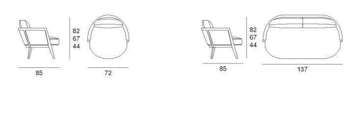 Двухместный диван Pacini&Cappellini Cocoon