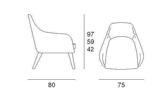 Удобное кресло Pacini&Cappellini Spring