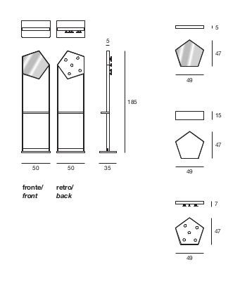 Дизайнерское зеркало Pacini&Cappellini Dix