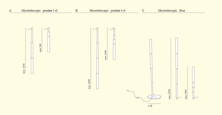 Дизайнерский светильник Pallucco Micro Telescopic