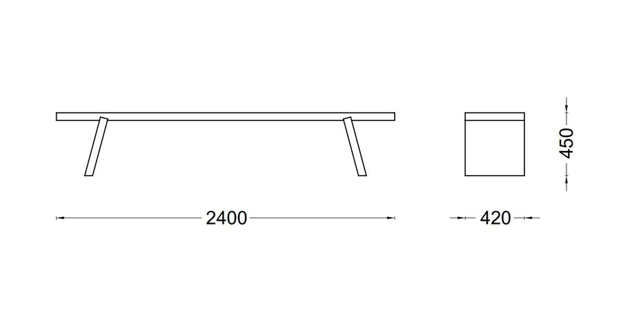 Современная скамья Porro Modern Light