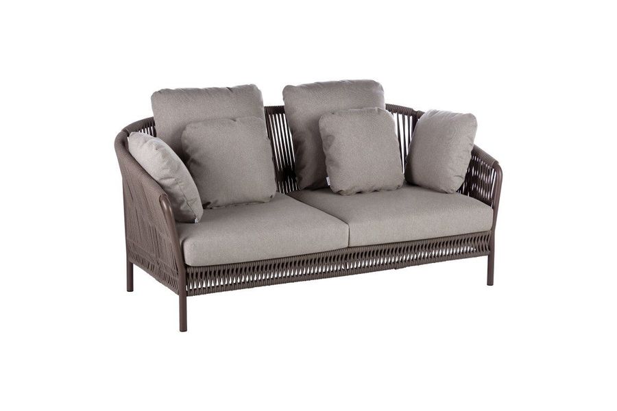 Плетеный диван Point Weave 2 Seater Sofa + Taupe Rope