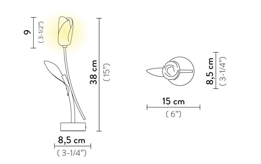 Настольный светильник Slamp Tulip Battery