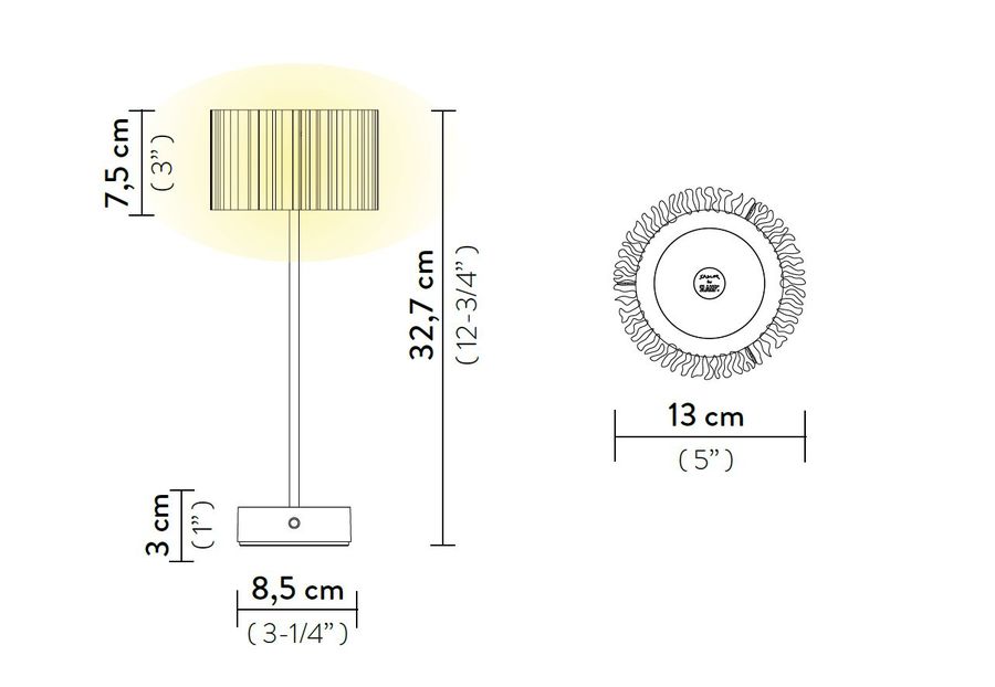 Уютная лампа Slamp Accordéon Battery