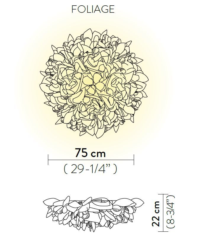 Элегантный светильник Slamp Veli Foliage Ceiling/Wall