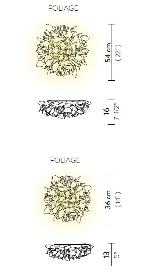 Элегантный светильник Slamp Veli Foliage Ceiling/Wall