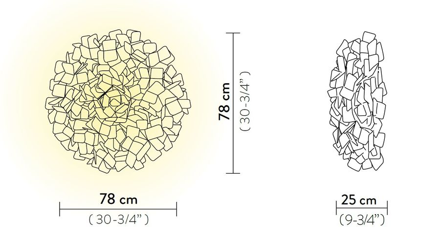 Потолочный или настенный светильник Slamp Clizia Ceiling/Wall