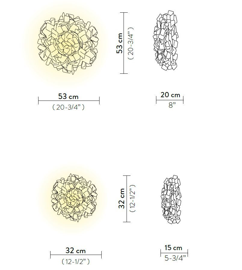 Потолочный или настенный светильник Slamp Clizia Ceiling/Wall