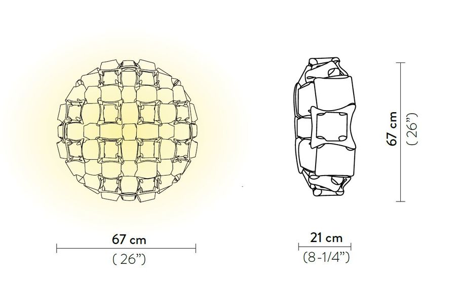 Дизайнерский светильник Slamp Mida Ceiling/Wall