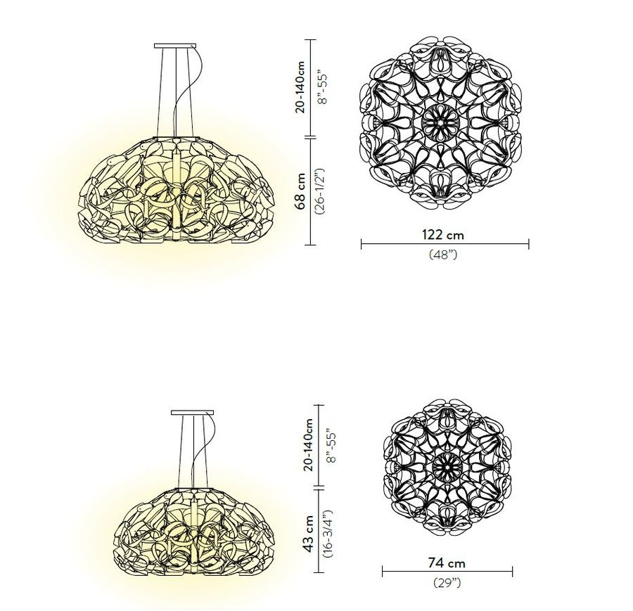 Подвесной светильник Slamp Quantica Suspension