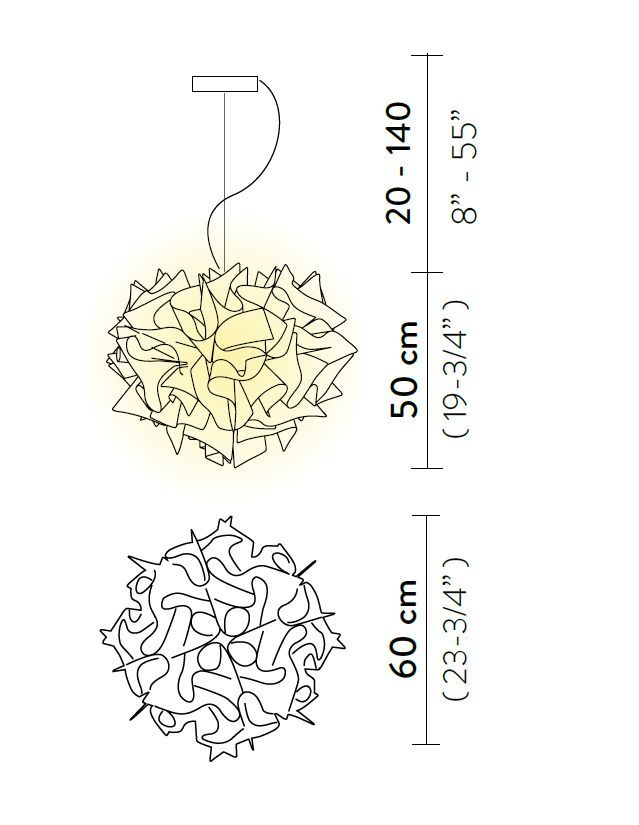 Модный светильник Slamp Veli Couture Suspension