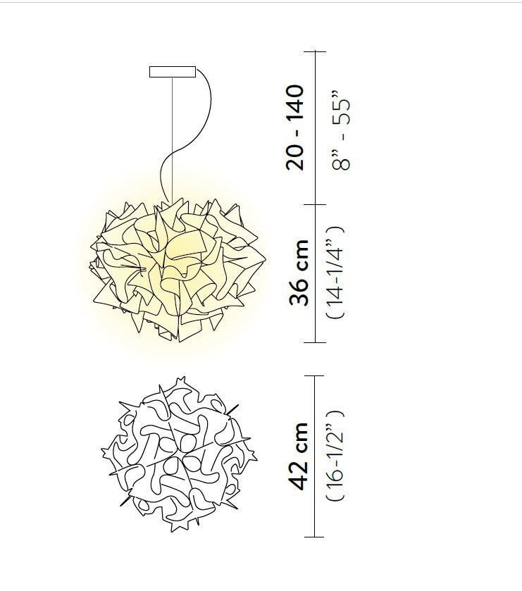 Модный светильник Slamp Veli Couture Suspension