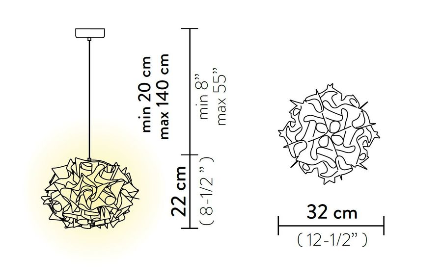 Модный светильник Slamp Veli Mini Couture Suspension