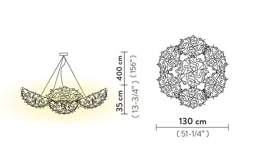 Роскошный светильник Slamp Veli Couture 7 Suspension