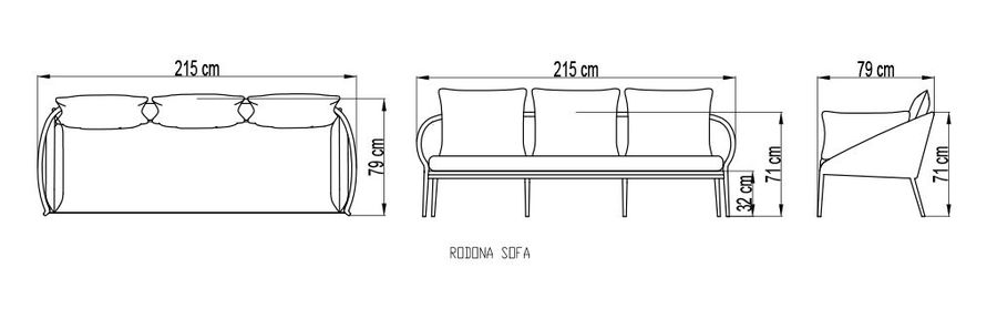 Уличный диван Skyline Design Rodona