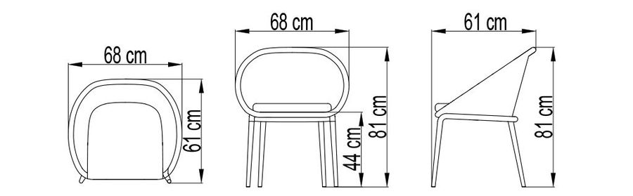 Обеденный стул Skyline Design Rodona Dining Armchair