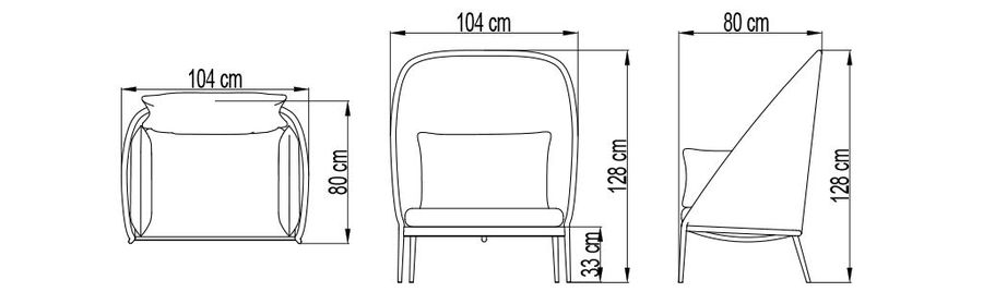 Садовое кресло Skyline Design Rodona Occasional Chair High Back