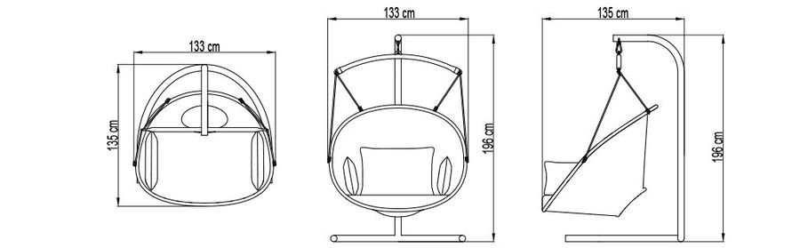 Садовые качели Skyline Design Rodona Hanging Chair