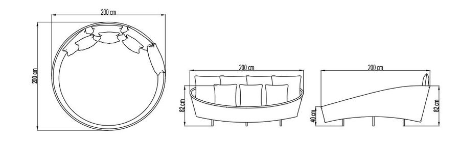 Круглая кровать Skyline Design Rodona Daybed