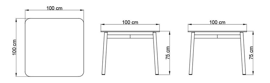 Квадратный стол Skyline Design Boston Dining Table Square