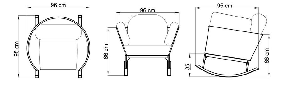 Кресло качалка Skyline Design Boston Rocking Armchair