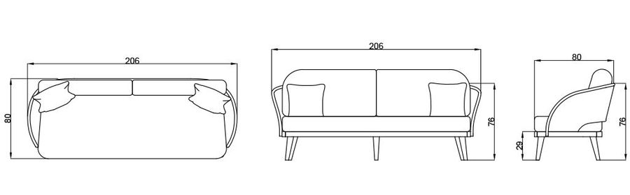 Уличный диван Skyline Design Krabi Sofa