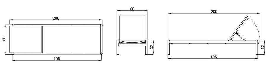 Современный шезлонг Skyline Design Alaska Lounger