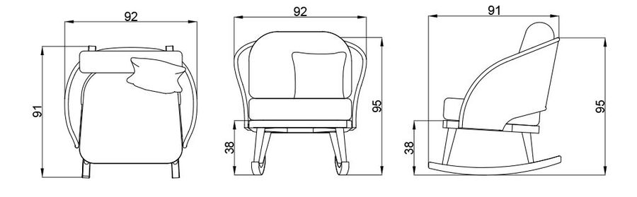 Кресло качалка Skyline Design Krabi Rocking Chair