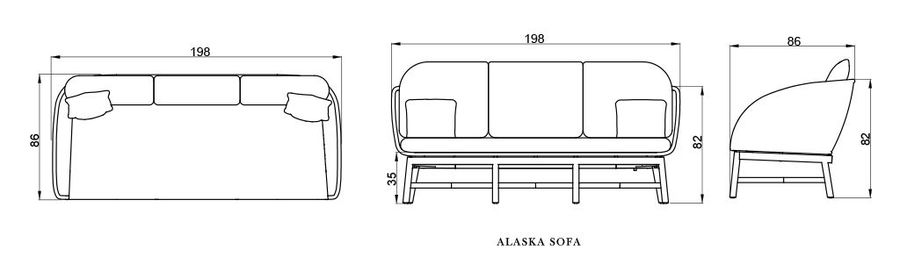 Уличный диван Skyline Design Alaska Sofa