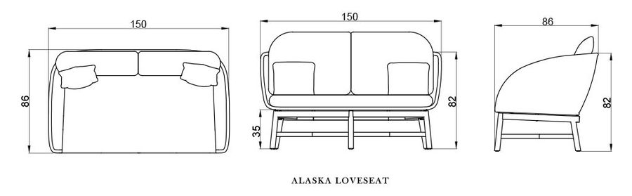 Диван для сада Skyline Design Alaska Loveseat