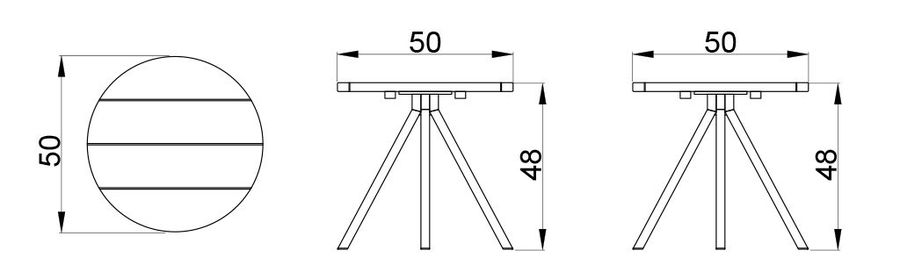 Круглый столик Skyline Design Alaska Side Table