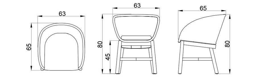 Стул с подлокотниками Skyline Design Alaska Dining Armchair