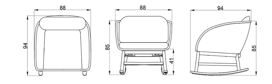 Садовое кресло-качалка Skyline Design Alaska Rocking Armchair