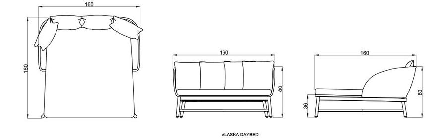 Кровать для сада Skyline Design Alaska Daybed