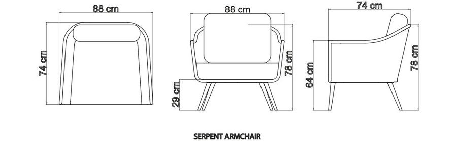 Кресло для улицы Skyline Design Serpent Armchair