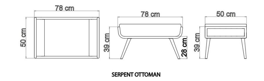Удобная банкетка Skyline Design Serpent Ottoman
