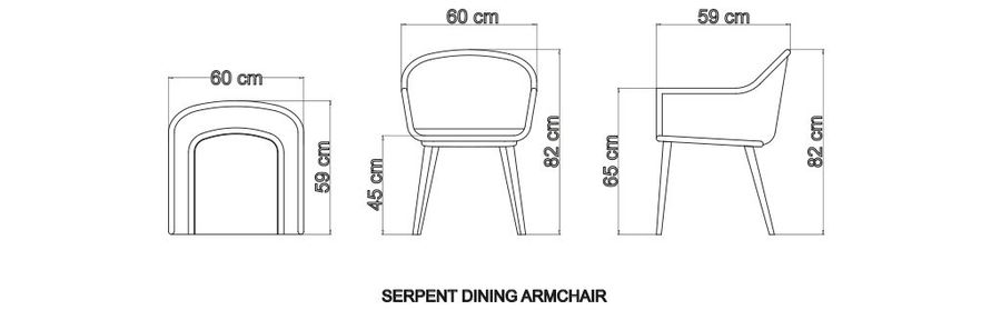 Садовый стул Skyline Design Serpent Dining Armchair