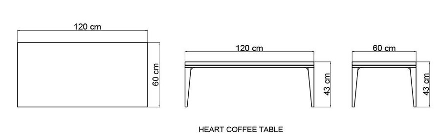 Садовый столик Skyline Design Heart Coffee Table