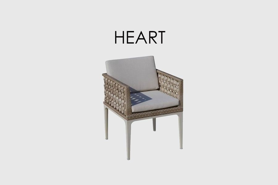 Плетеный стул Skyline Design Heart Dining Armchair