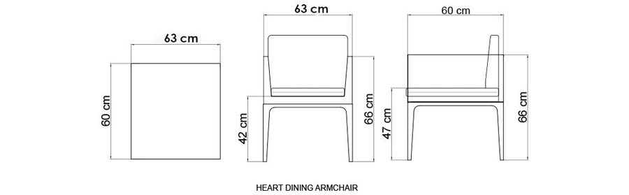 Плетеный стул Skyline Design Heart Dining Armchair